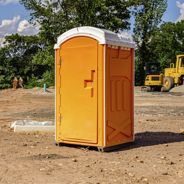 how often are the porta potties cleaned and serviced during a rental period in Coulterville California